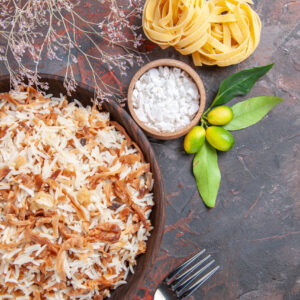 Pilaw Basmatireis mit frittierten Zwiebeln